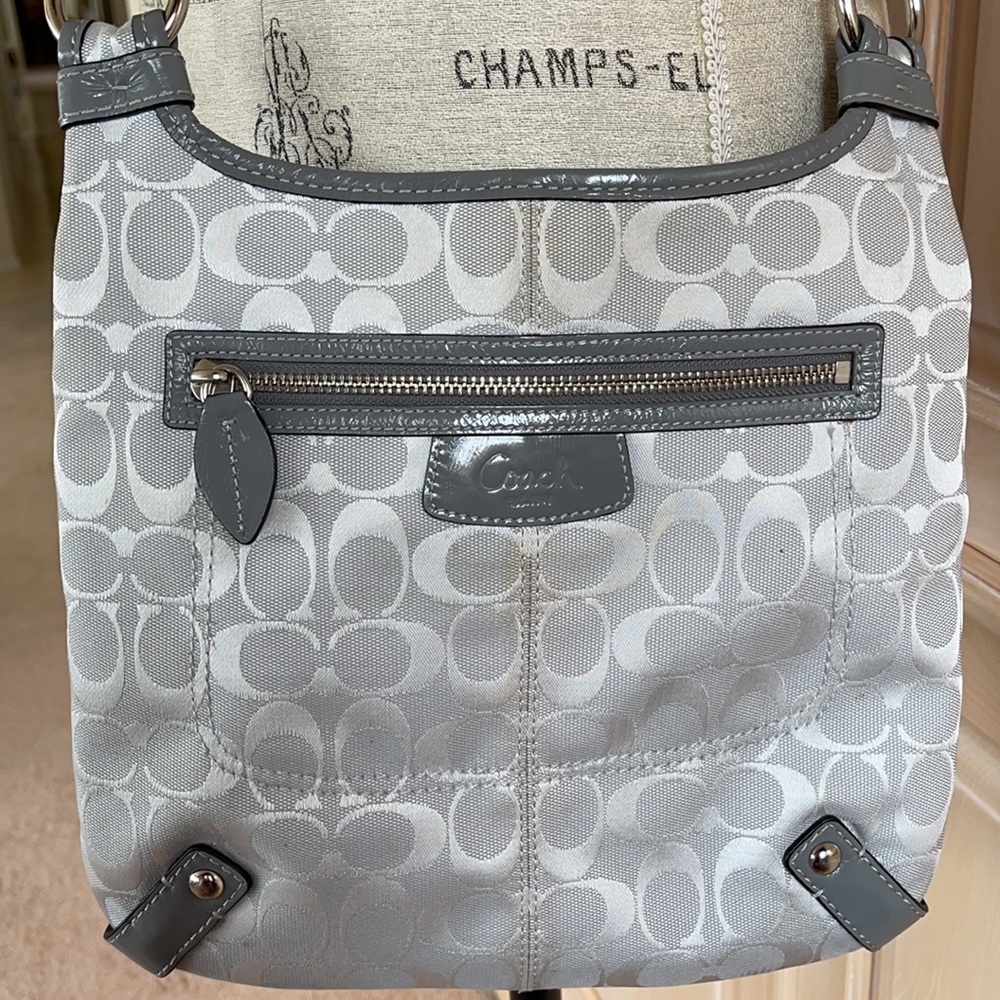 Coach Gray Signature Crossbody Bag # F14689